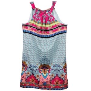 NWOT JADE Melody Tam Tie Neck Halter Multicolor A-Line Sheath Dress Sz. XS